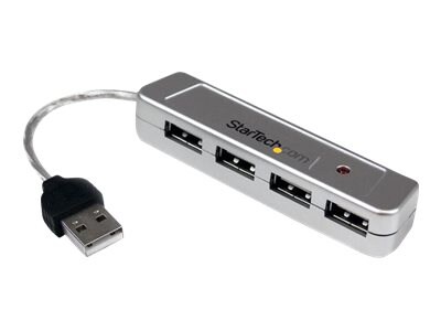 StarTech.com Mini 4-Port USB 2.0 Hub - Silver