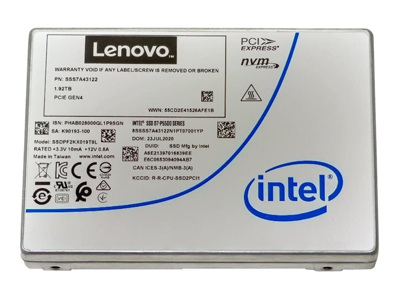Intel P5500 Entry - SSD - 1.92 TB - U.2 PCIe 4.0 x4 (NVMe)