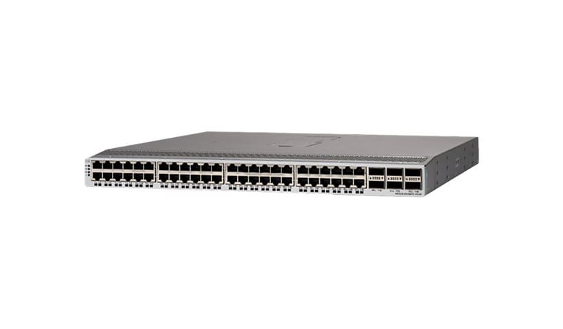 Cisco Nexus 93108TC-FX3P - switch - 48 ports - managed - rack-mountable - with 4 x QSFP-100G-PSM4-S or QSFP-100G-SR4-S