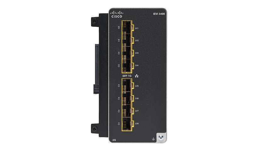 Cisco Catalyst IE3400 Rugged Series Advanced Expansion Module - expansion module - Gigabit Ethernet x 8
