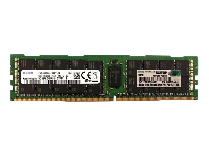 HPE SimpliVity - DDR4 - kit - 256 Go: 4 x 64 Go - module LRDIMM 288 broches - 2933 MHz / PC4-23400 - LRDIMM