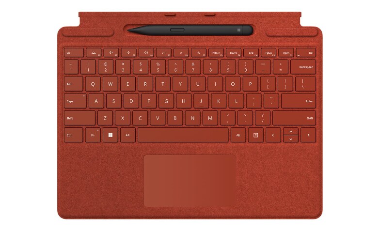 Microsoft Surface Pro Keyboard - Red - English - Pro 9/8/X - Touchpad -  Slim Pen Charging Tray (No Pen)