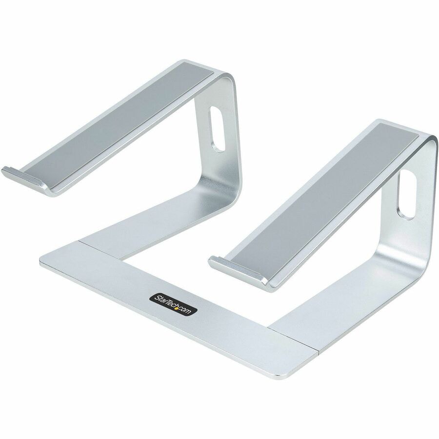 StarTech.com Laptop Stand for Desk, Supports 5kg / 11lb, Aluminum, Silver,