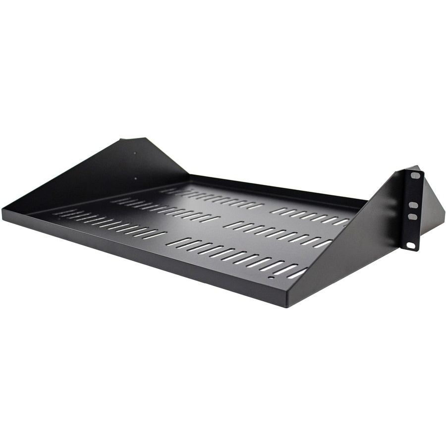 StarTech.com 2U Vented Server Rack Shelf - Center Mount Fixed 14" Deep Cant
