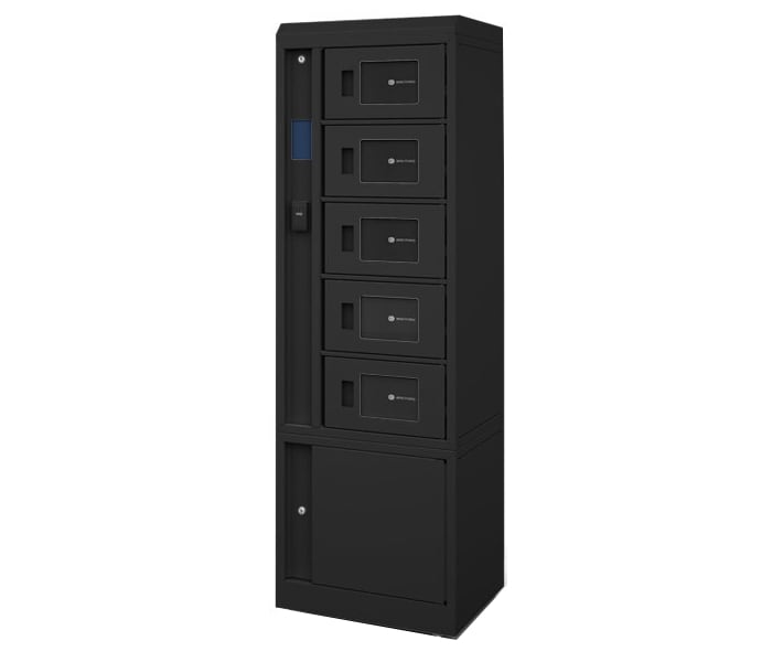 Bretford 5-Bay TechGuard Connect Locker - Black Pumice