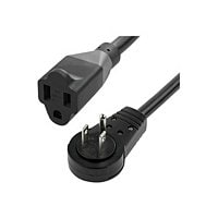 StarTech.com 3' Rotating Flat Plug Power Extension Cord NEMA 5-15P to 5-15R