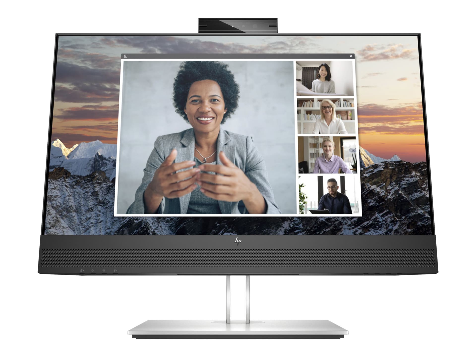 HP E24m G4 24" Class Webcam Full HD LCD Monitor - 16:9 - Black, Silver
