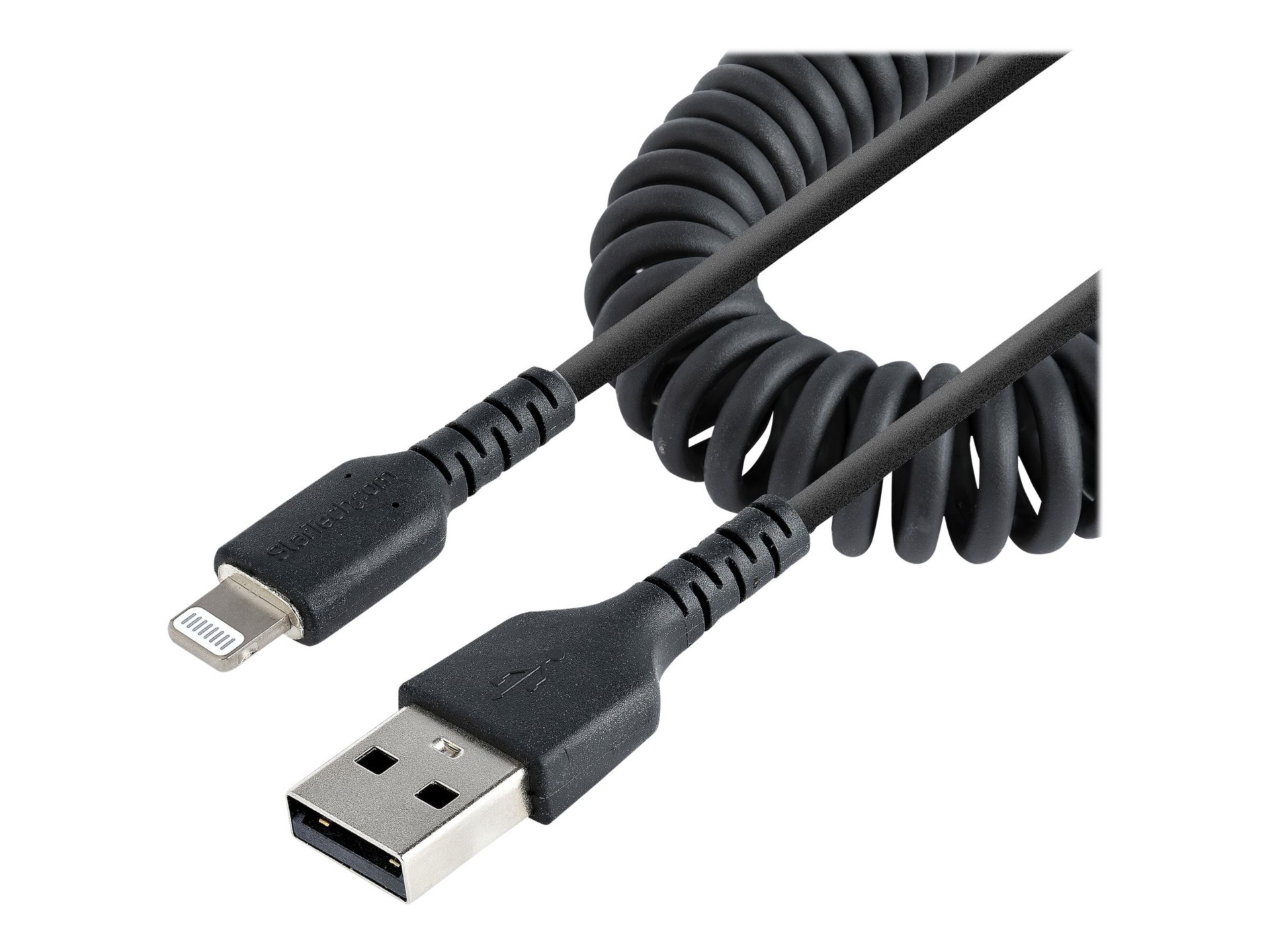 StarTech.com 50cm/20in USB to Lightning Cable, MFi Certified, Coiled, Black