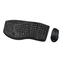 Adesso Tru-Form Media 1600 - keyboard and mouse set - with scroll wheel - French - black