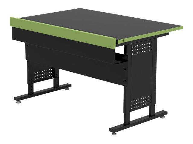 Spectrum Esports Evolution - desk - rectangular - black with green accents