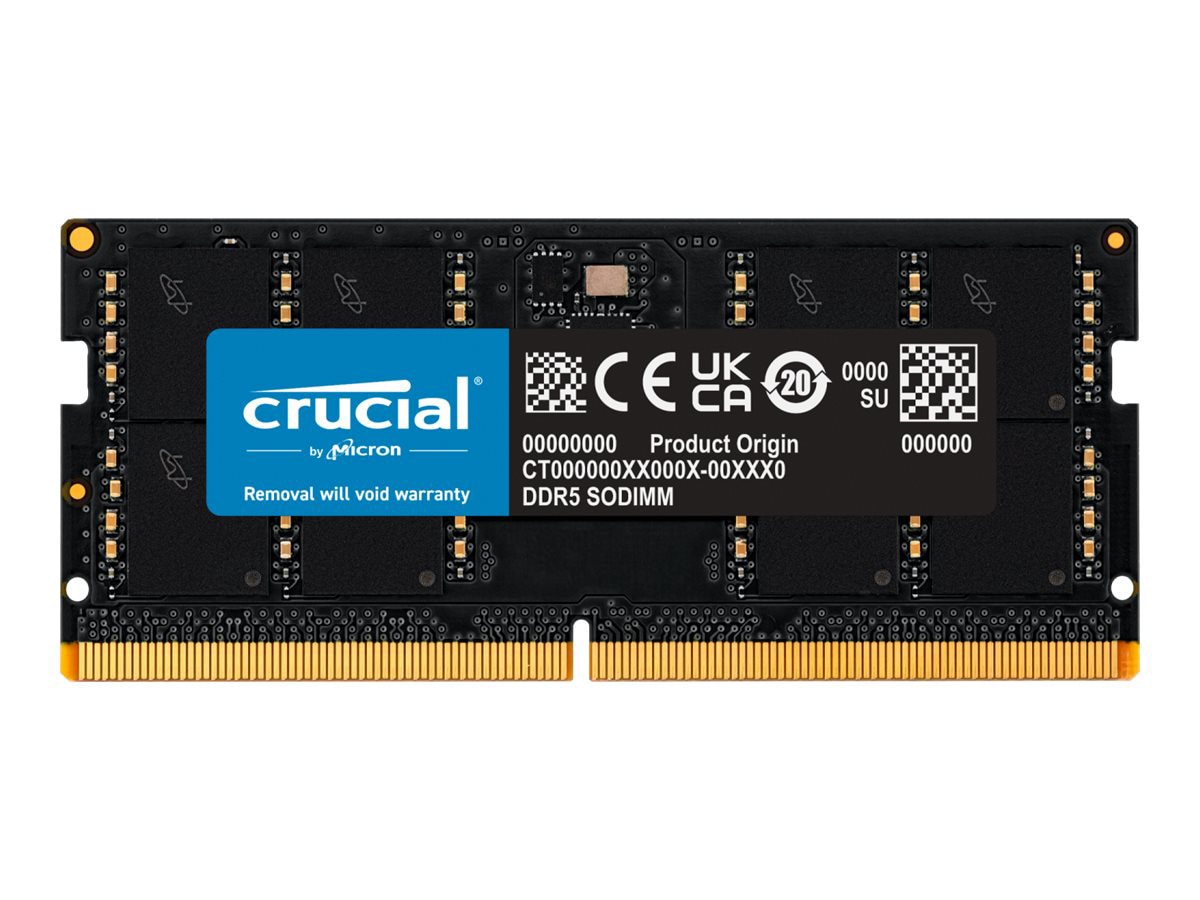 Crucial - DDR5 - module - 32 GB - SO-DIMM 262-pin - 4800 MHz / PC5-38400 -  unbuffered