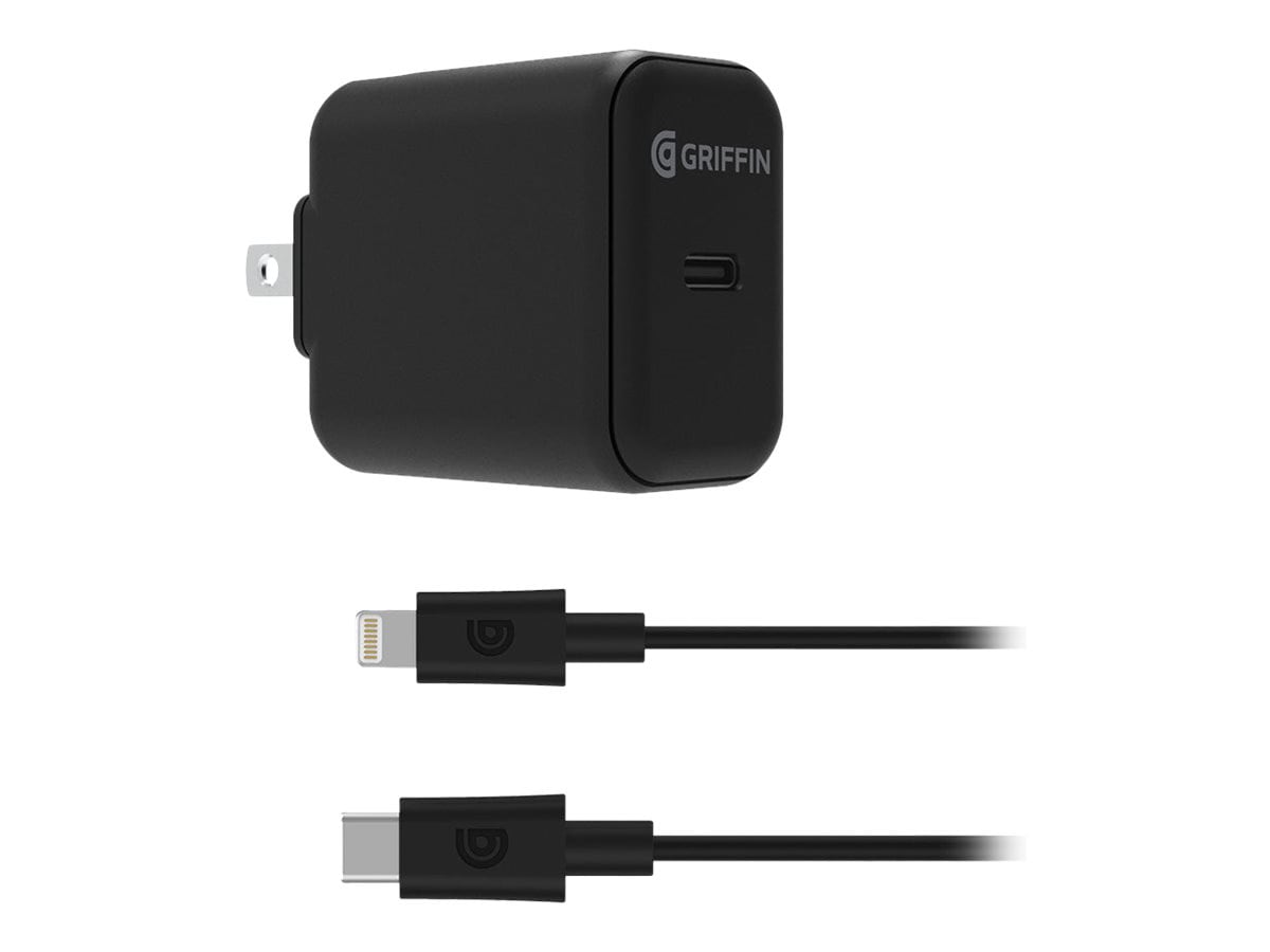 Griffin PowerBlock PD 20W USB-C to Lightning Cable - Black North America