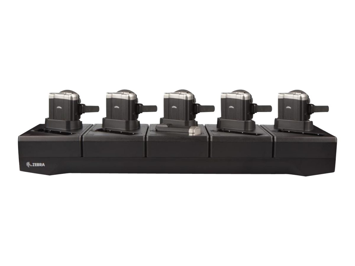 Zebra 5Slot Charge Only Cradle w/Spare Battery Charger - handheld charging stand
