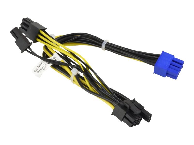 Supermicro - câble d'alimentation - alimentation interne - 8 broches pour Alimentation PCIe de 8 broches (6+2) - 20 cm