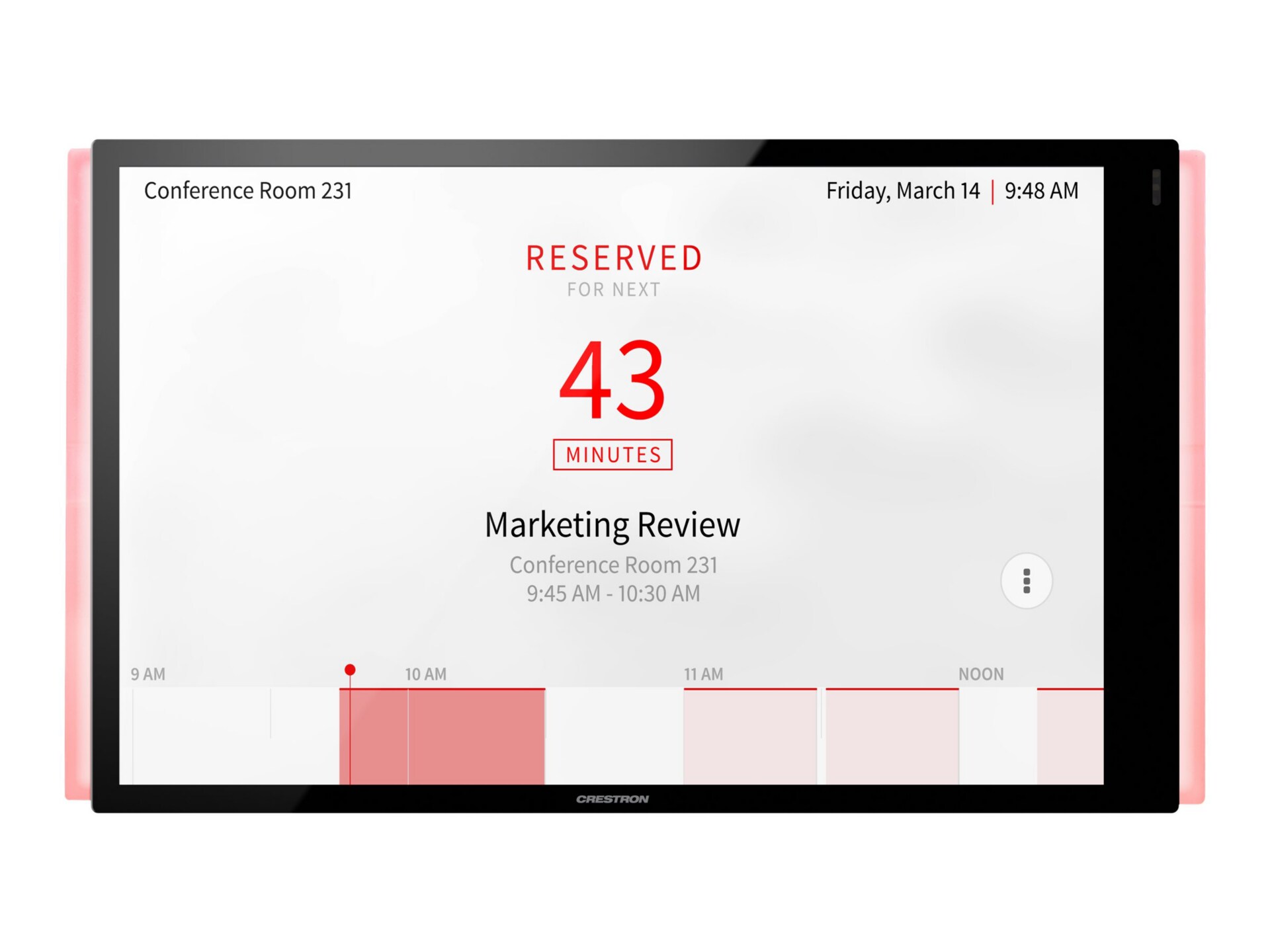 Crestron Room Scheduling Touch Screen TSS-1070-T-B-S-LB KIT - room manager - Bluetooth - smooth black