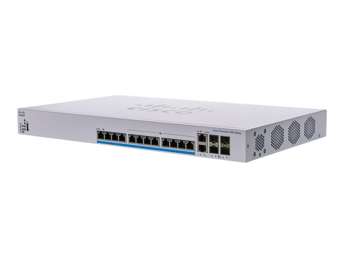 Cisco Business 350 Series 350-12NP-4X - switch - 12 ports - managed - rack-mountable
