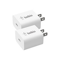 Belkin power adapter - 24 pin USB-C - 20 Watt (pack of 2)