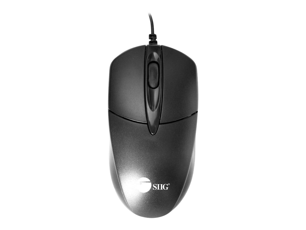 SIIG 3 Buttons USB Optical Mouse - mouse - USB - black