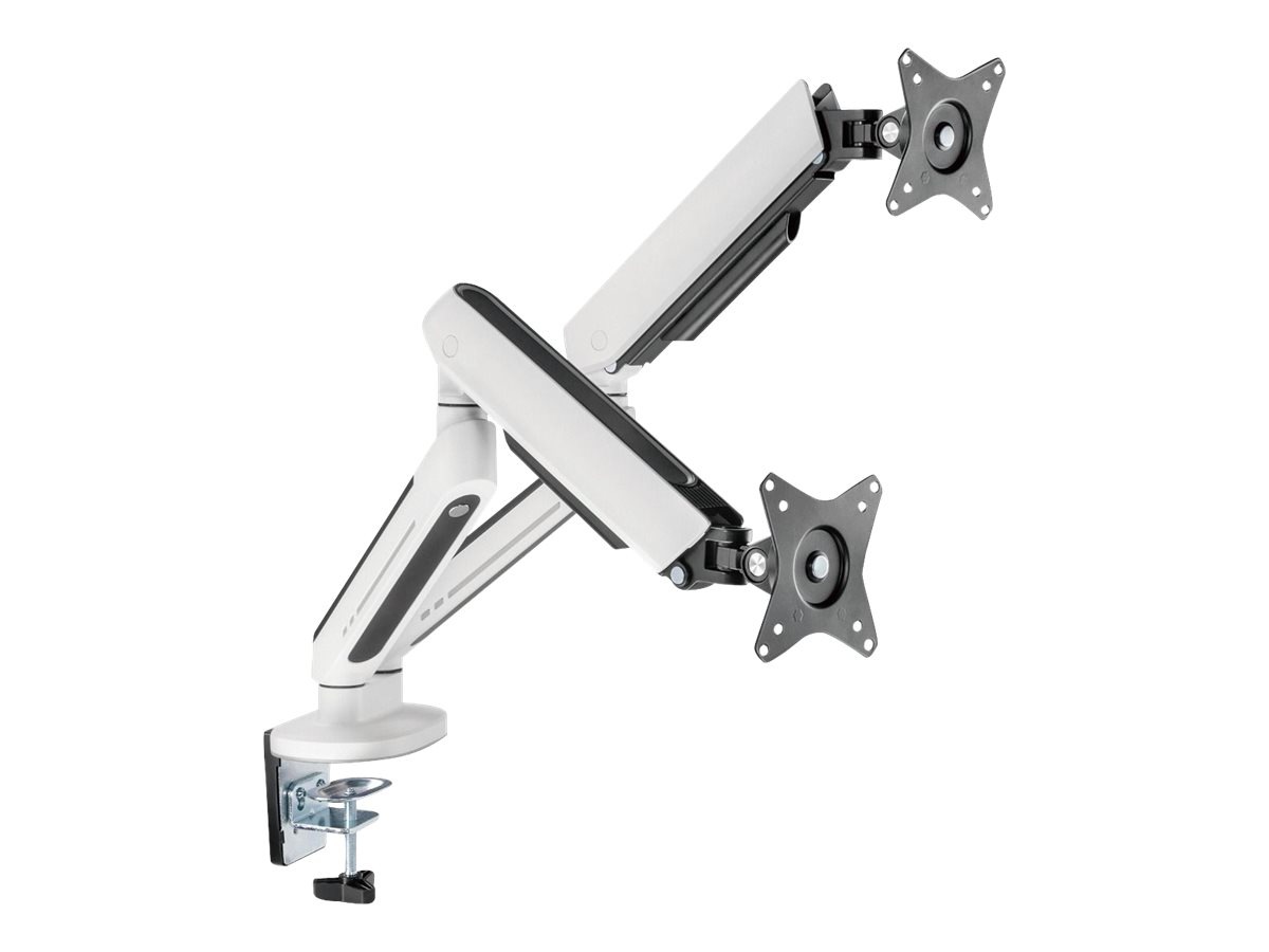 SIIG Premium Dual-Monitor Arms Desk Mount with Gaming RGB Lighting - mounting kit - for 2 monitors - RGB lighting -