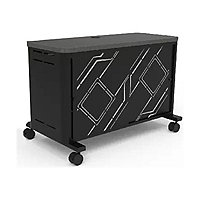Spectrum Console Gaming Hub cabinet unit - for TV / 3 game consoles / headphones - black with white accents, black with