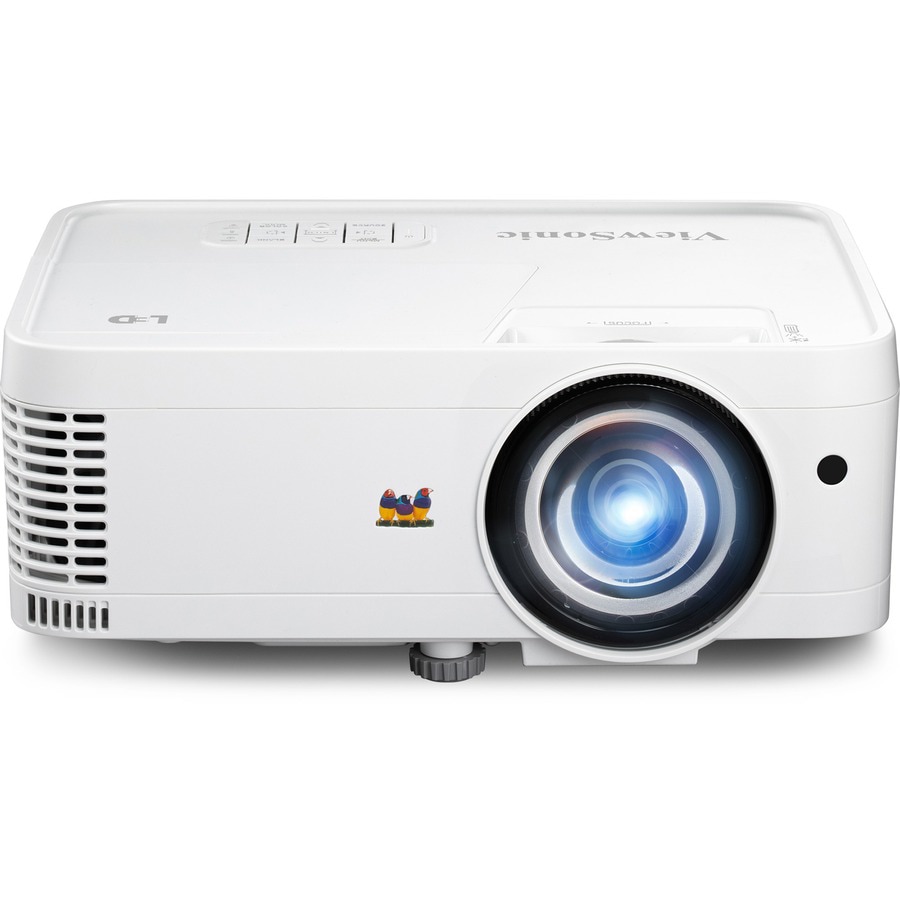 ViewSonic LS550WH - 3000 Lumens WXGA Short Throw LED Lamp Free Projector, Auto Power Off, 360-Degree Orientation