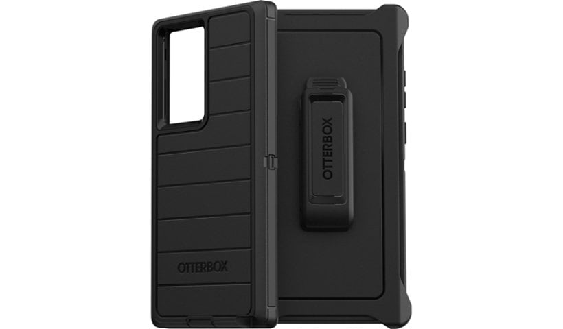 OtterBox Defender Series Pro Rugged Carrying Case (Holster) Samsung Galaxy S22 Ultra Smartphone - Black