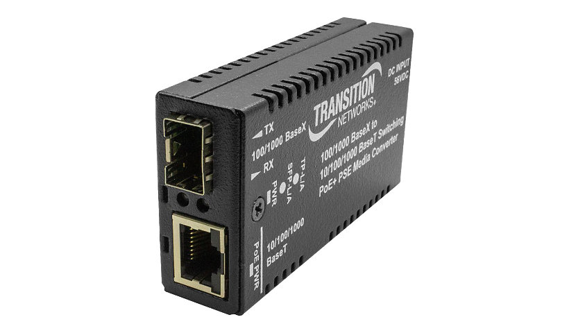 Transition Networks Mini - fiber media converter - 10Mb LAN, 100Mb LAN, GigE