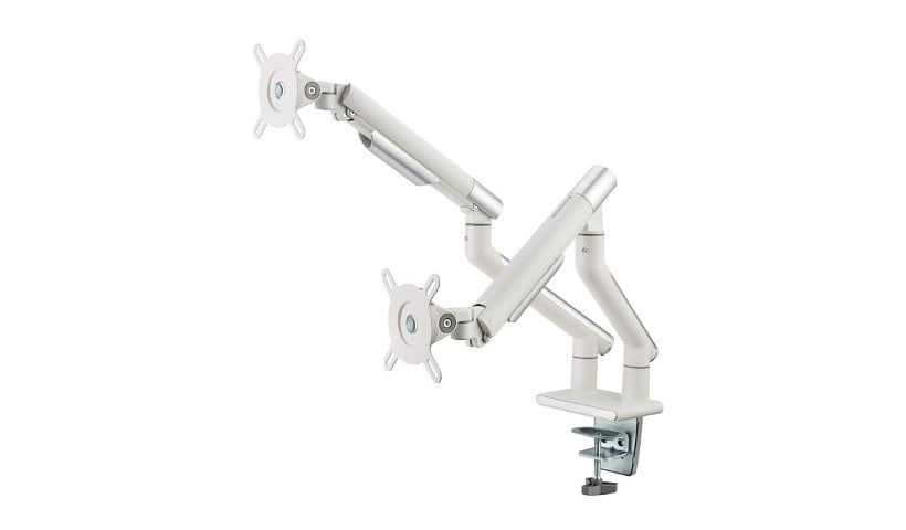 Amer Mounts Dual Monitor Mount with Articulating Arm [Arctic Edition]