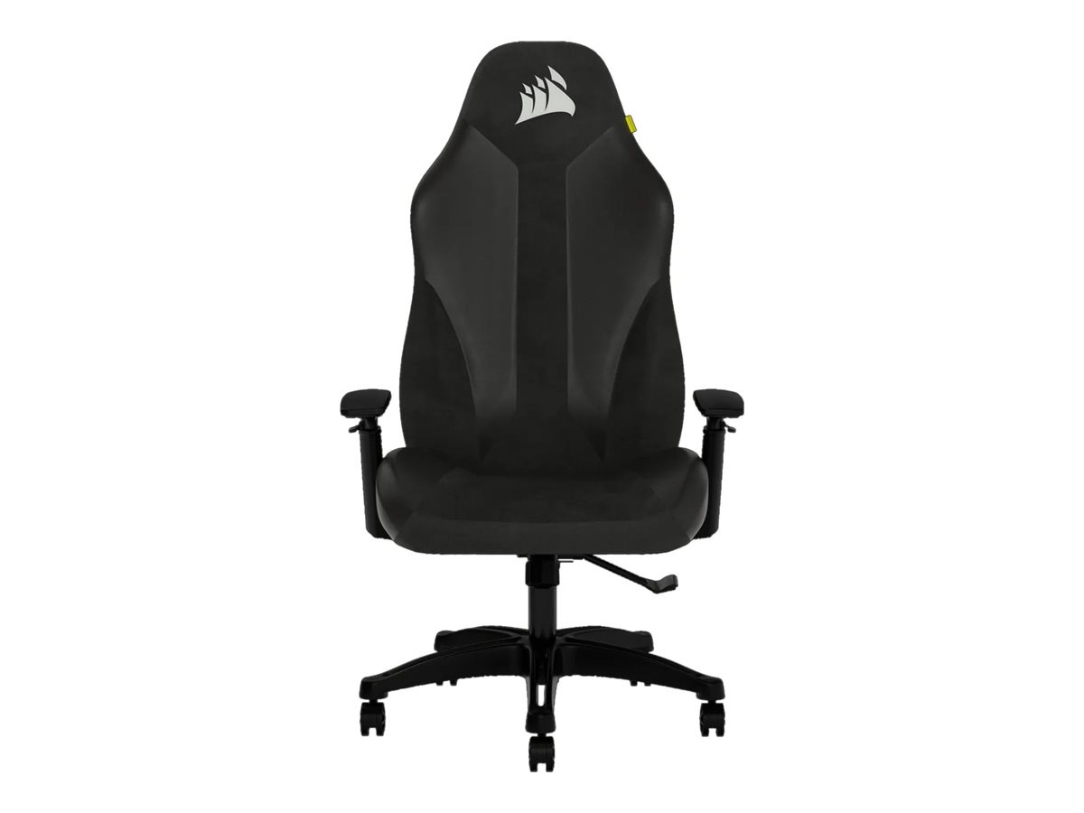 CORSAIR TC70 Remix - chair - nylon, polyurethane foam, PU coated leather, wood frame, soft fabric - black