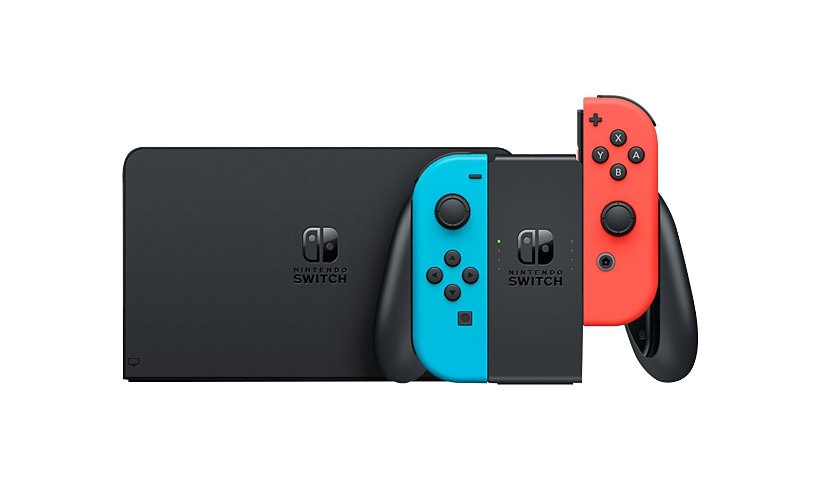 Nintendo Switch OLED - game console - black, neon red, neon blue