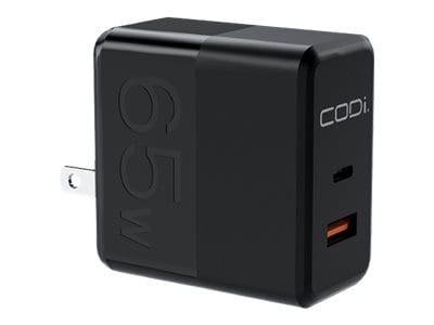 CODi power adapter - GaN technology - USB, 24 pin USB-C - 65 Watt