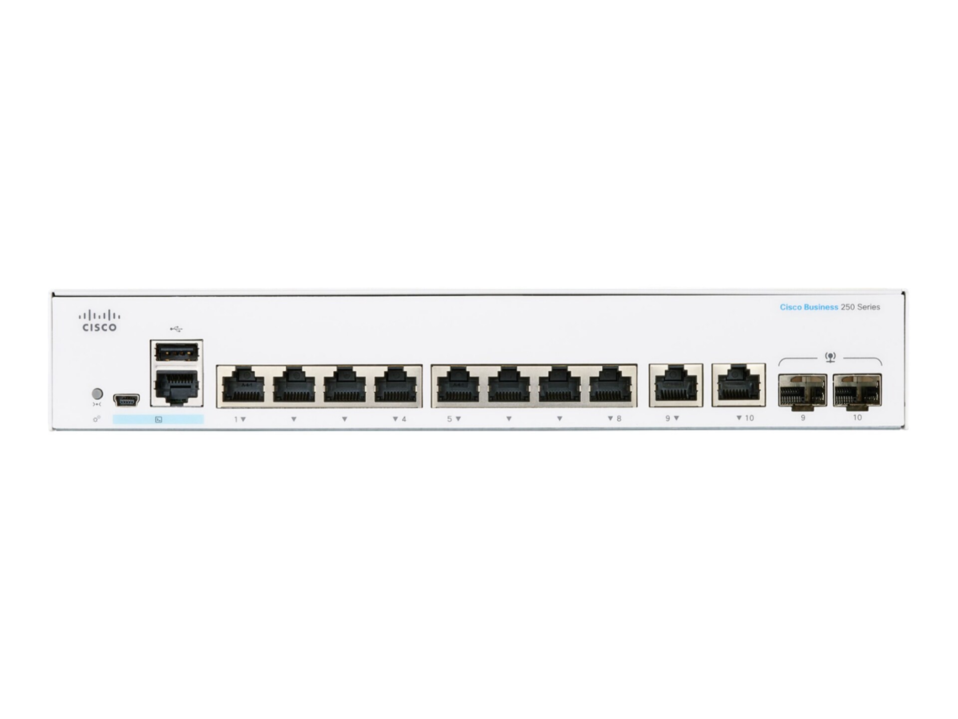 Cisco Business 250 Series CBS250-8T-E-2G - commutateur - 10 ports - intelligent - Montable sur rack