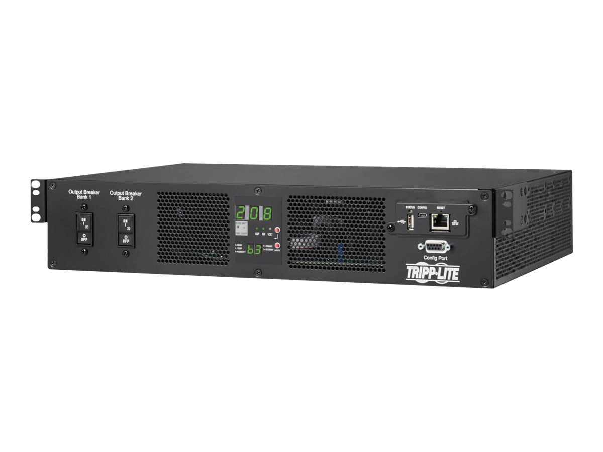 Tripp Lite 7.4kW 200-240V Single-Phase ATS/Monitored PDU - 16 C13 & 2 C19 O