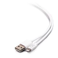 C2G 6ft Lightning to USB A - Power, Sync and Charging Cable - MFi - White