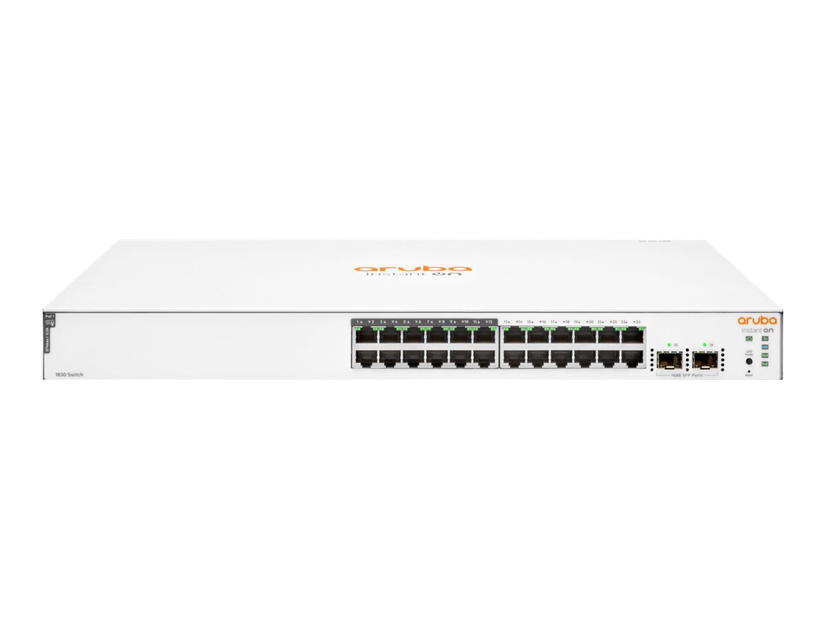 HPE Networking Instant On 1830 24G 12p Class4 PoE 2SFP 195W Switch - switch