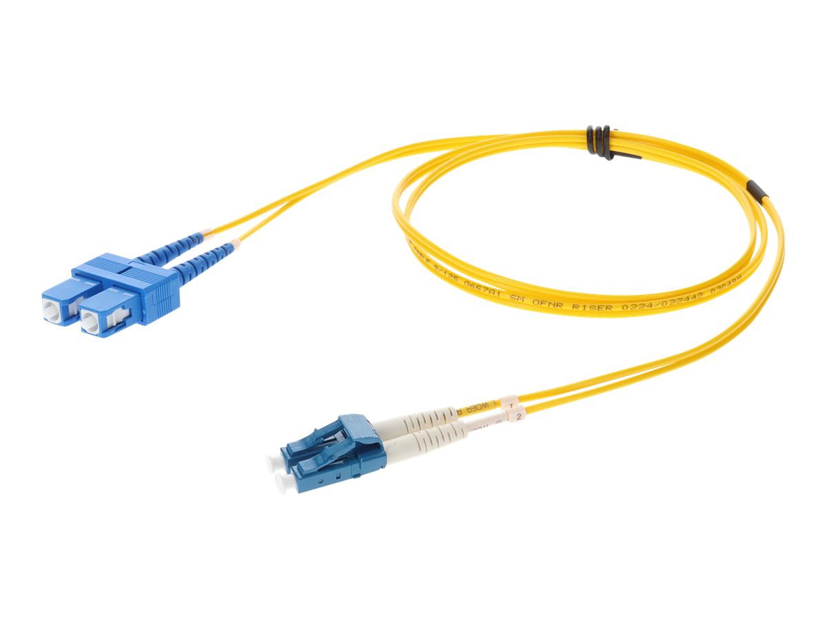 Proline 5m SC to LC Yellow OS2 Duplex OFNR (Riser-Rated) TAA SMF Fiber Patc