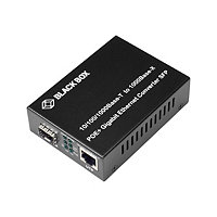 Black Box 10/100/1000BASE-T PoE+ SFP+ Media Converter