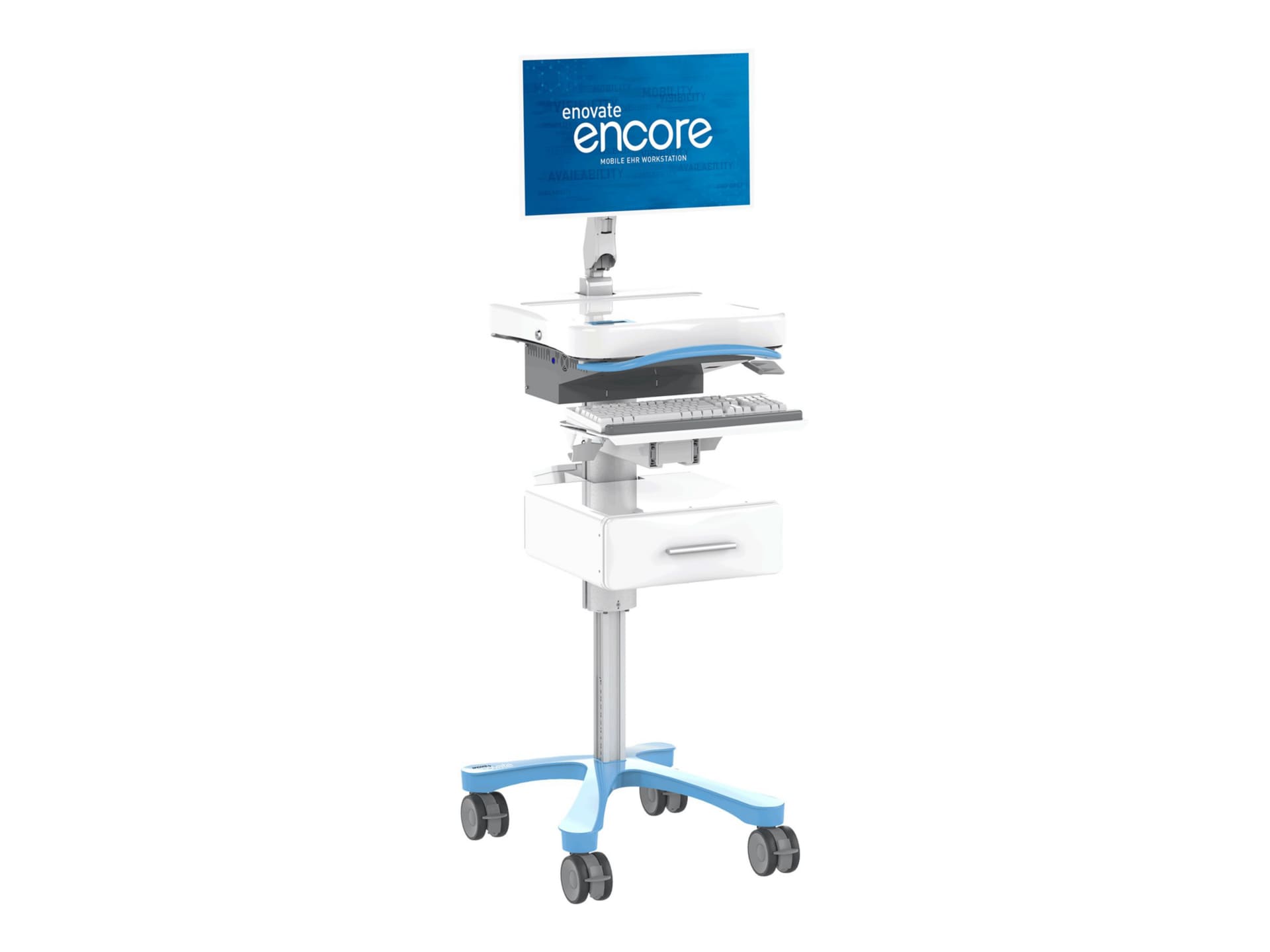 Enovate Medical Encore EcoFlex - cart - powered - for monitor / mini PC / thin client