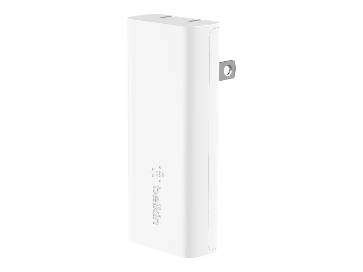 Belkin 37W Dual-Port USB Wall Charger - 1xUSB-A (12W), 1xUSB-C (25W) - with Lightning Cable - Power Adapter - White