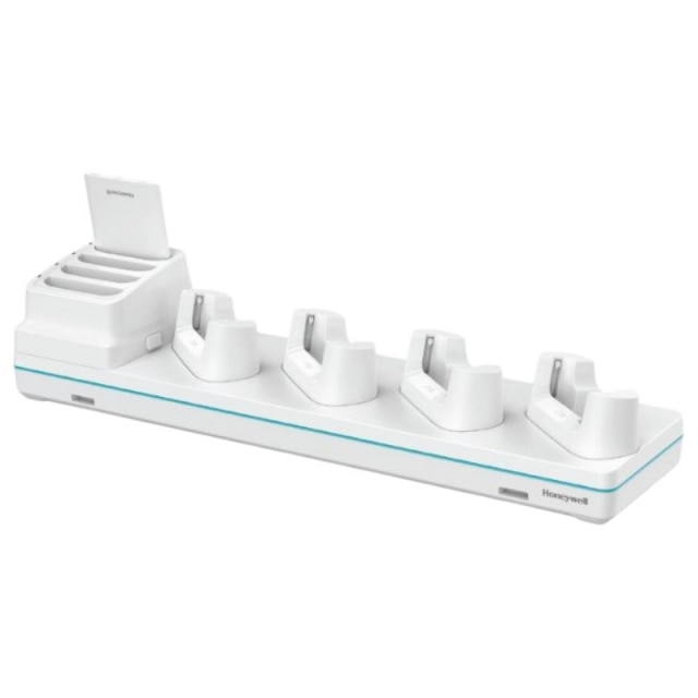 Honeywell - handheld charging stand + power adapter - non-booted 5-bay charging base, healthcare