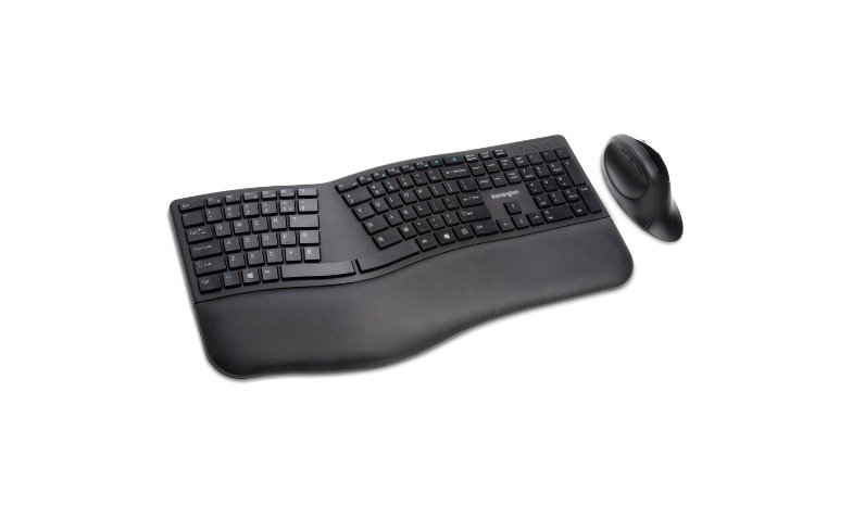 Kensington Pro Fit Ergo Wireless Keyboard and Mouse-Black