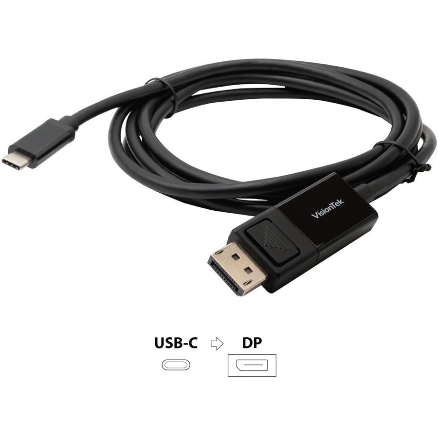 Thumbnail 5 of 15 for VisionTek USB-C to DisplayPort 1.4 2M Cable M/M