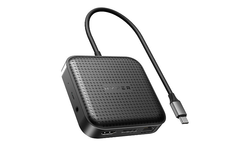 HyperDrive USB4 Mobile Dock - docking station - USB-C / USB4 / Thunderbolt 3 / Thunderbolt 4 - HDMI, DP - GigE