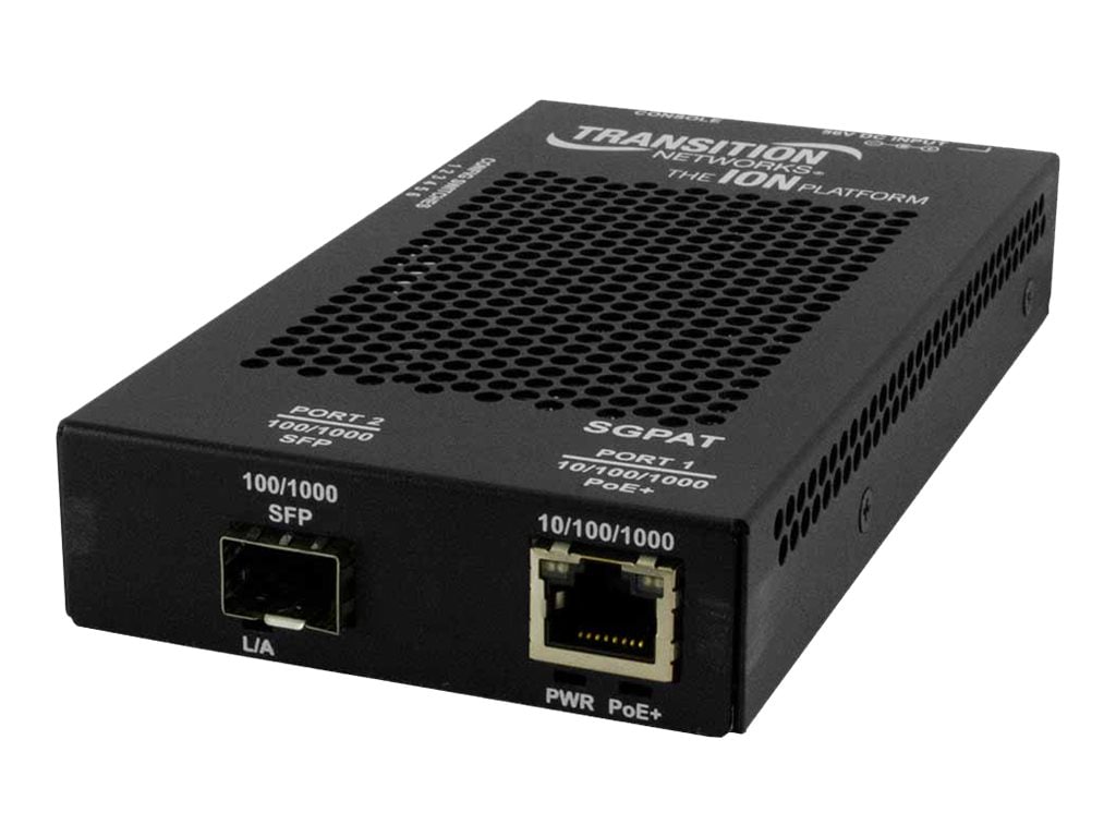 Transition Networks Stand-Alone SGPAT1040-105 - fiber media converter - 10Mb LAN, 100Mb LAN, 1GbE