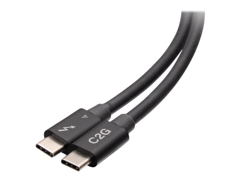 C2G 2.5ft Thunderbolt 4 Cable - USB C Thunderbolt 4 Cable - 100W - 8K 60Hz
