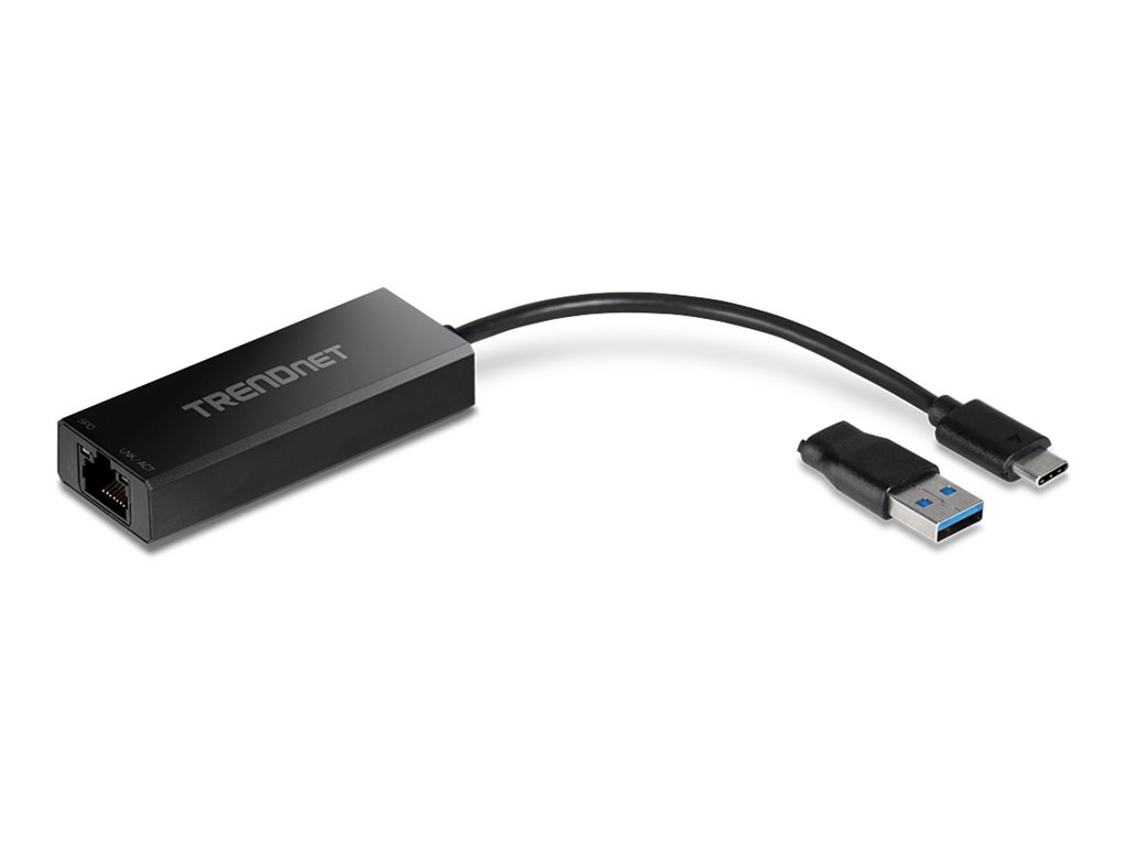 TRENDnet USB-C 3.1 To 2.5GBase-T Ethernet Adapter, IEEE 802.3bz 2.5GBASE-T Compliant, Supports Up to 2.5Gbps connection