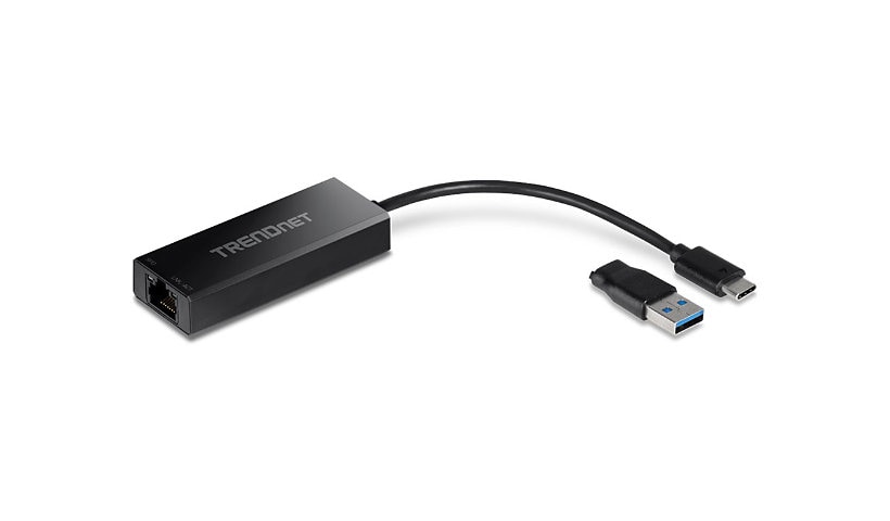 TRENDnet USB-C 3.1 To 2.5GBase-T Ethernet Adapter, IEEE 802.3bz 2.5GBASE-T Compliant, Supports Up to 2.5Gbps connection