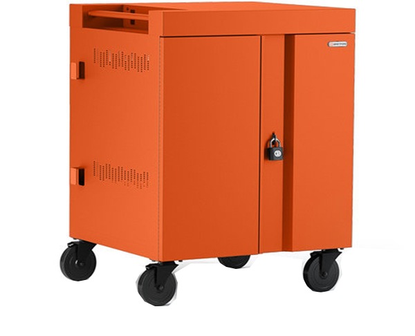 Bretford 32x CUBE Charging Cart with Avon Logo - Tangerine
