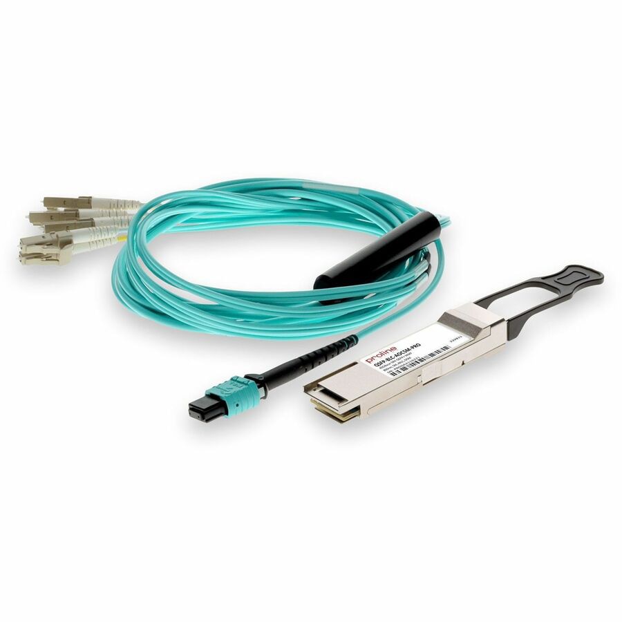 Proline Cisco® QSFP-40G-SR4-S Compatible TAA 40GBase-SR4 QSFP Transceiver with 5m breakout (MMF, 850nm, 5m)
