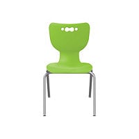 MooreCo Hierarchy - chair - injection molded polypropylene, heavy gauge steel - green, chrome